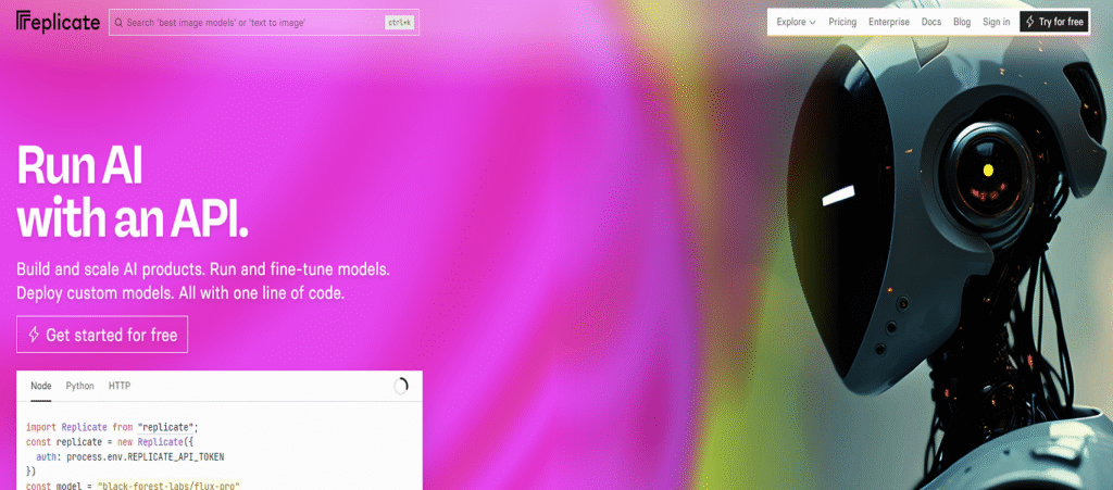 Replicate Homepage